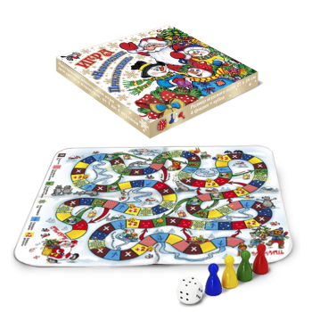 Игра "Новогоднее Приключение" (игровое поле, 4 фишки, кубик) - фото - 2