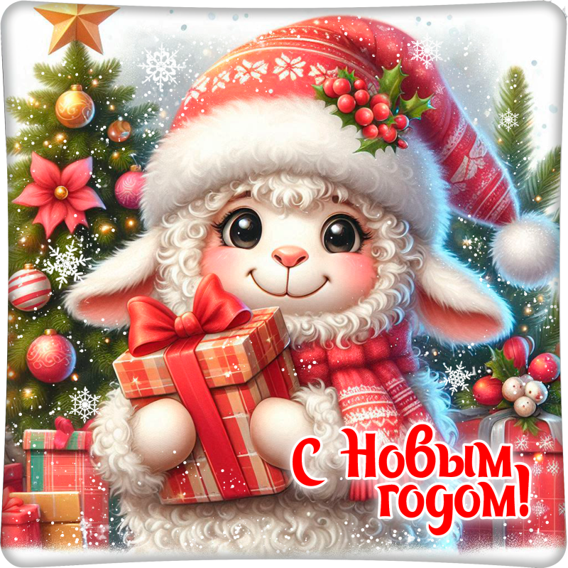 Подушка- конфетница Зимний сюрприз - фото - 3